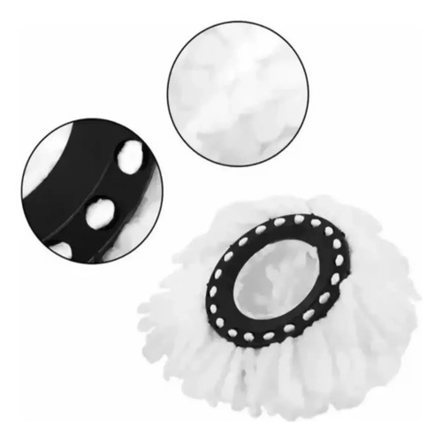 Set 6 Repuestos Microfibra Para Trapeador Spin Mop Giratorio