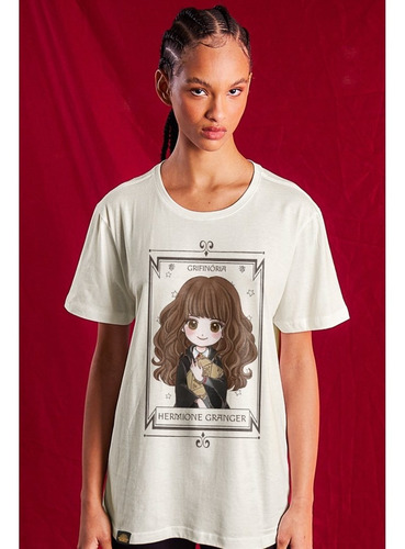 Camiseta Unissex Harry Potter Hermione Granger Chibi - Off-w