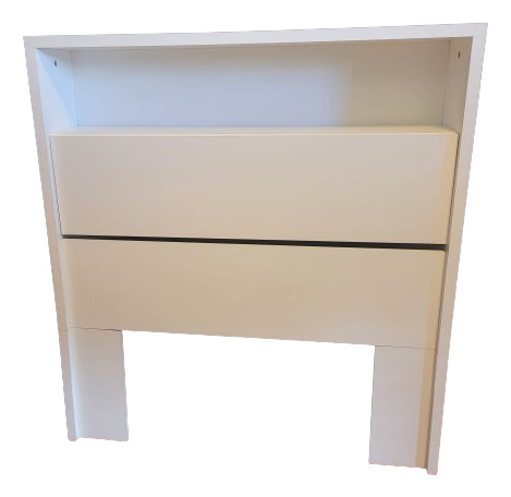 Respaldo Mueble Para Sommier 1 Plaza Y 1 /2 Madera Enchapada Blanco (Usado)