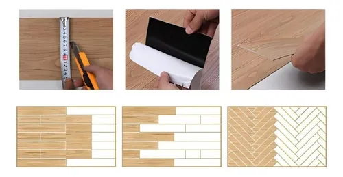 Piso Vinilico Autoadhesivo 5m2 Caja 36 Piezas Antideslizante