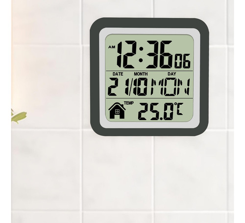 Reloj De Pared Con Digital Para Cocina, Versátil, Negro