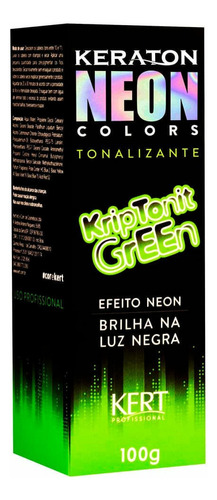 Tintura Kert Cosméticos  Keraton neon colors Tonalizante tom kriptonit green x 100g