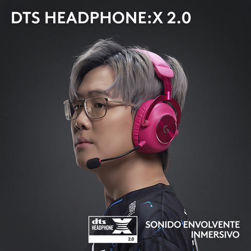 Audífonos Inalámbricos Logitech G Pro X 2 Lightspeed Magenta Color Rosa