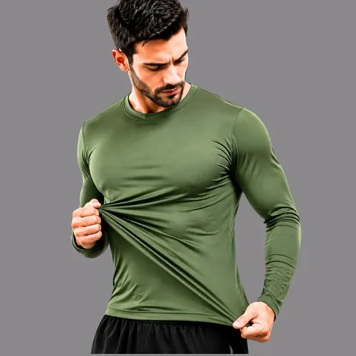 Camisa Segunda Pele Manga Longa Uv 50 Proteção Masculino Sol