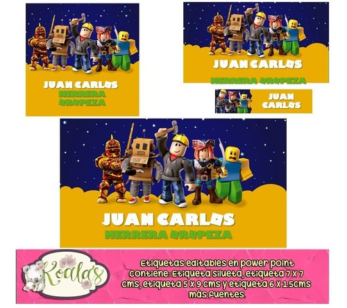 Roblox Kit Etiquetas Imprimibles Editables