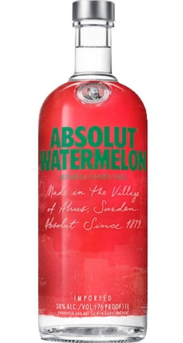 Imagen 1 de 1 de Absolut Watermelon Vodka 750ml Sabor Natural 30% Alcohol Sabor Sandía