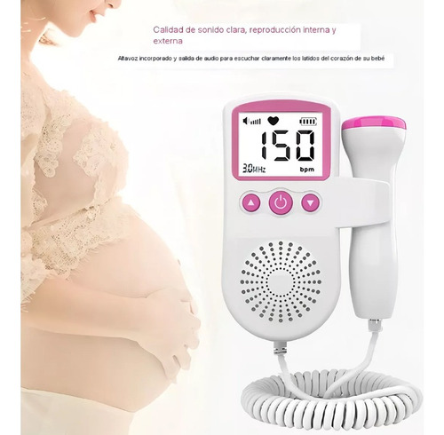 Monitor Fetal Doppler Ultrasonido Bebé Latidos Corazón