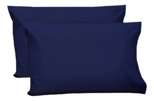 Par De Fundas De Almohada Estandar Ultra Suave Azul Marino