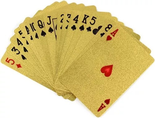 Mazo Cartas Espaòlas Poker Doradas Naipes Oro Dolar