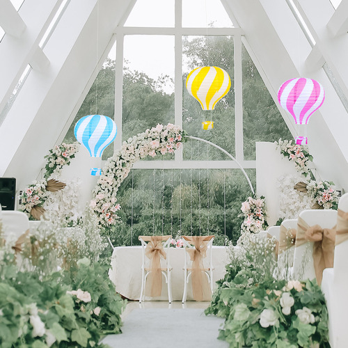 Farol Japonés De Papel Con Forma De Globo Aerostático Colori