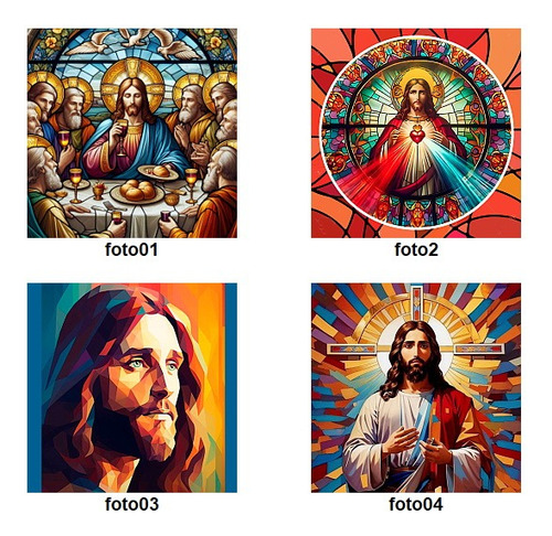 Imagen De Jesu En Azulejos Mosaicos Decorativos De 15x15 Cms Azul Acero