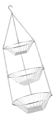 Ha Cesta Colgante De Frutas De 3 Niveles, Cesta Para