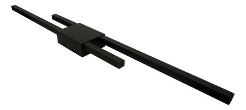 Arandela Barra Linear Parede Interna Retiline Double LED 24W Preto 220V LLUMM Bronzearte