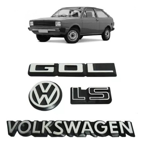 Emblema Gol +  Ls  Volkswagen + Insignia