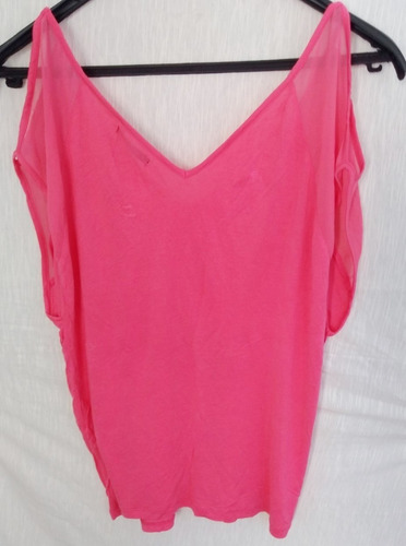 Remera Musculosa Zara Original Rosa ++