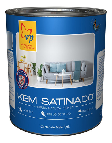 Pintura Caucho Kem Satinado Blanco Intenso Vp