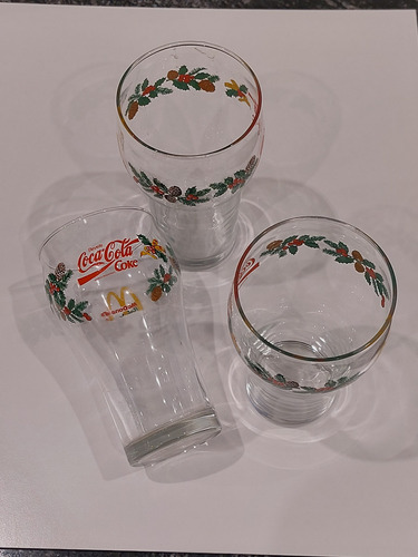 Set De 3 Vasos Colección  Coke Mcdonald  Italianos  Únicos 