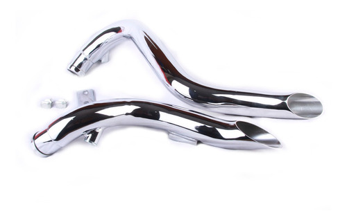 Escapes Drag Pipes Cromados Para Harley Davidson Multifit