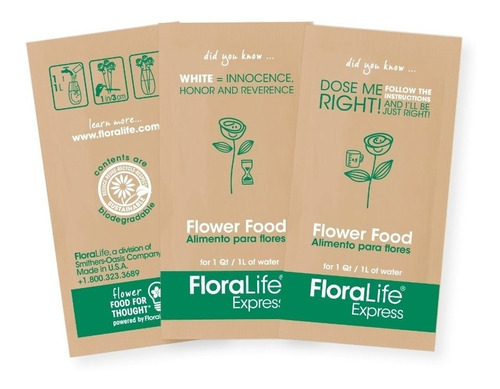Floralife® Alimento Floral Express  X 200 Sachets 1.0l