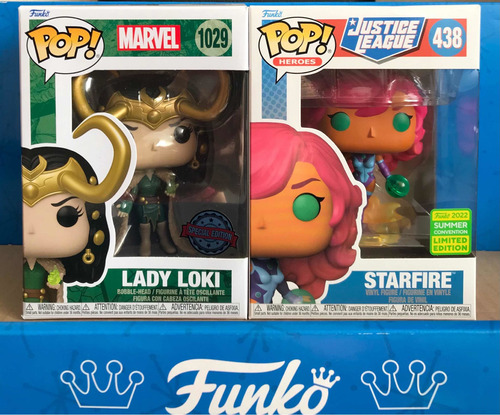 Funko Lady Loki Y Starfire Set De Dos Piezas (Usado)