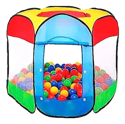 Imagen 9 de 10 de Pelotero Hexagonal De Tela Autoarmable +pelotas Faydi 3a8 Añ