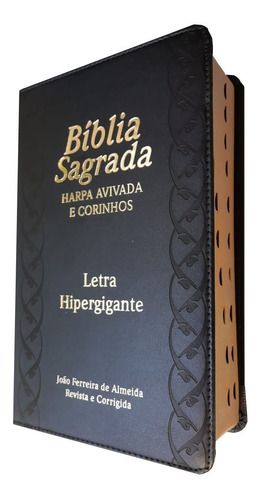 Imagem 1 de 3 de Bíblia Sagrada Letra Hipergigante Harpa Corinhos