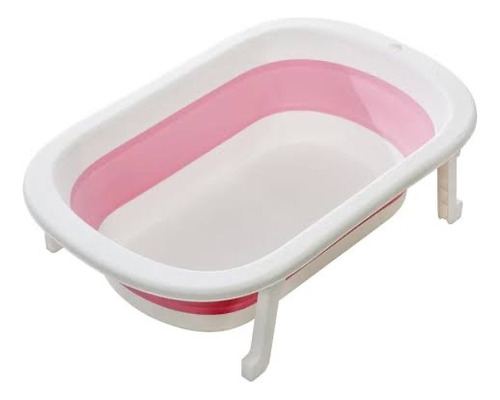 Bañera Plegable Antideslizante Tina De Baño Para Bebés 75 Cm Color Rosa Lisa Ele-Gate