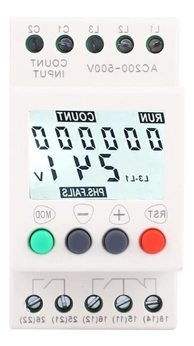 Three Phase Power Relay Lcd Voltage Display Normal Loss