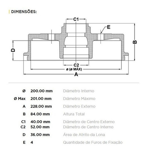 Imagem 2 de 3 de Tambor De Freio Tras Agile Celta Classic Fremax Bd3553kt Par