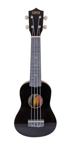 Ukelele Soprano Negro 21 Pulgadas Scorpion