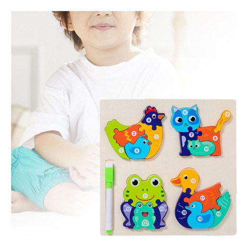 Rompecabezas Montessori Rompecabezas De Madera Para Pastar