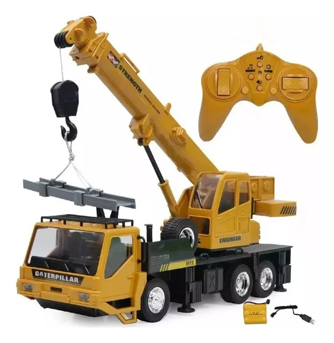 Juguete De Grúa De Camión De Ingeniería De Transporte Con Co