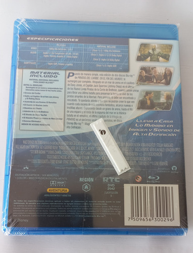 Piratas Del Caribe 3 - Blu-ray - Nueva Y Sellada