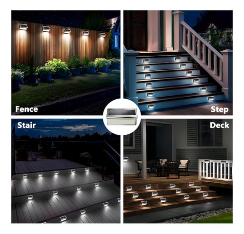 10 Lamparas Solar Pared Exterior Acero Inoxidable Moongege®