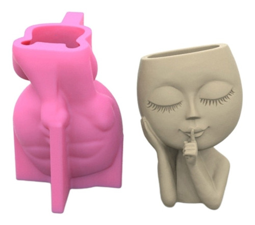 Molde De Silicona Con Cabeza Para Maceta, Candelabro De Horm