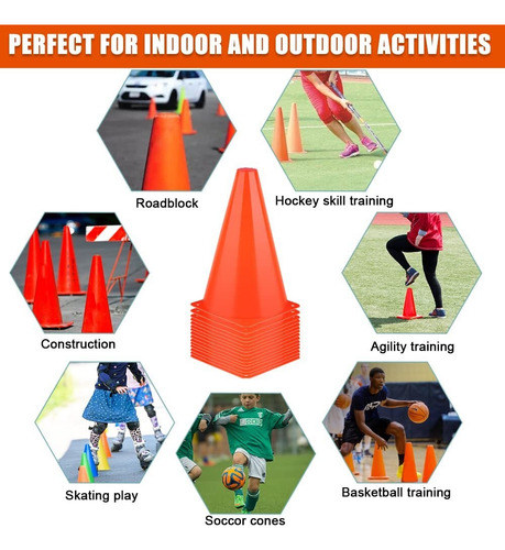 Conos De Entrenamiento Fútbol De 9 Pulgadas Conos Deportivos