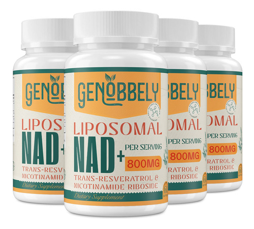 Genobbely Suplemento Liposomal De Nad+ De 800 Mg Con Ribosid