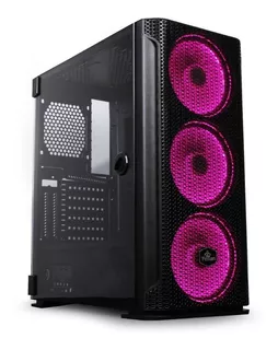 Gabinete Gamer Yeyian Hollow 2500 Atx Sin Fte Ngro Ygh-49703 Color Negro