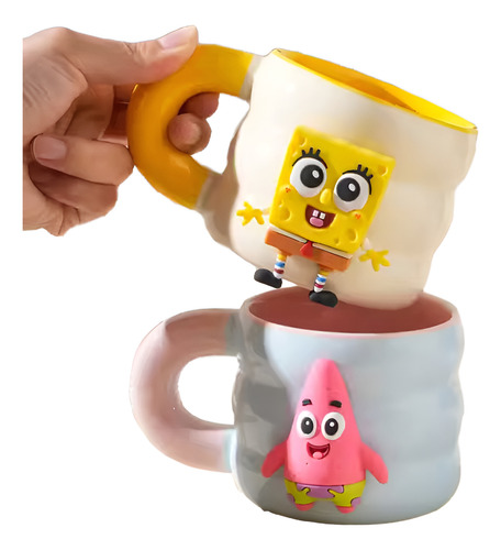 Taza Importada De Diseño Bob Esponja Y Patricio Imantada
