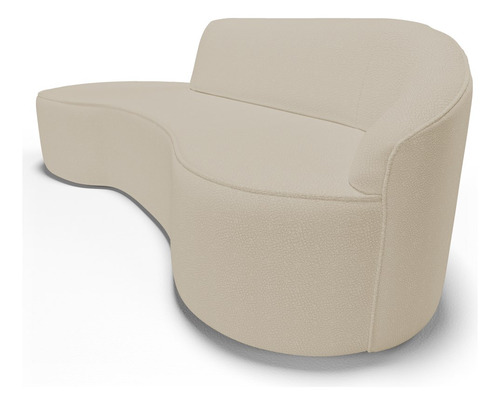 Sofá Living 3 Lugares 260cm Braço Direito Mozart Sint Bege Cor Creme