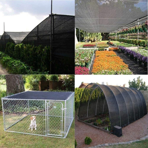 Tela Sombreamento Preta Jardim Planta Orta 50% 8x8 Mts