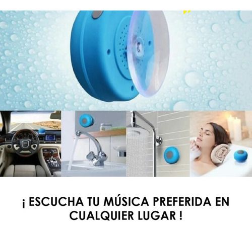 Parlante Resistente Al Agua Celeste Altavoz Y Microfono