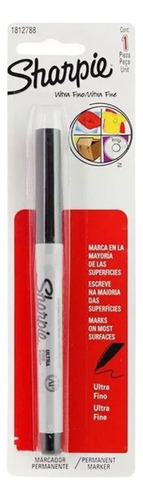 Marcador Permanente Sharpie Ultra Fino Negro Blister X1