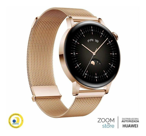 Smartwatch Huawei Watch Gt3 42mm Bluetooth Tela Hd Dourado