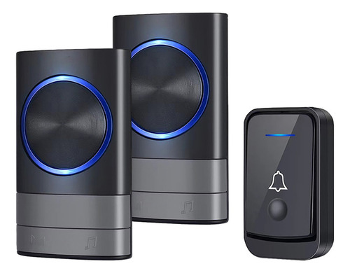 Timbre Inalámbrico Para Puerta Con 2 Receptores Impermeables