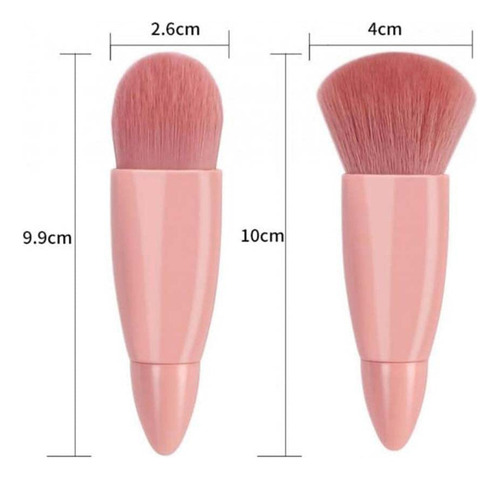 Dp Cepillo De Maquillaje De Viaje Portátil Con Espejo
