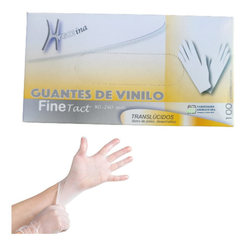Guantes De Vinilo Pack De 10 Cajas X 100un Talla Xs-s-m-l-xl