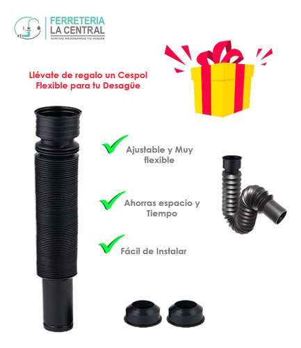 Kit Con Contra De Lavabo Y Monomando Redondo En Color Negro Negro Mate