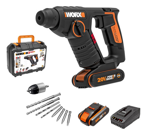 Worx Wx394.6 H3 | Martillo Sds-plus 20v | Función De Taladro