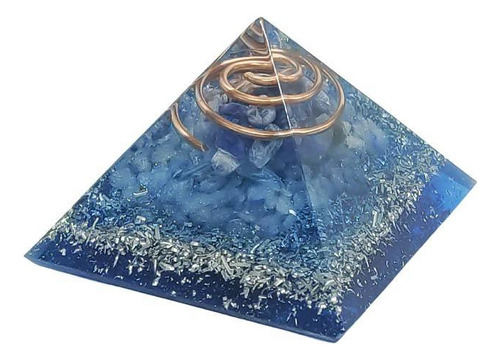 Orgonite Pirâmide 4cm Tranquilidade - Sodalita Quartzo Azul